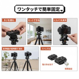 Quick Shoe Quick Release Plate Arca Swiss Aluminum Camera Release Clamp Compatible with Plate 70mm 1/4 3/8 Screw Set