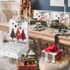 Horaldaily 4PCS Christmas Dining Chair Covers,Red Pine Trees Stretch Removable