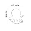 Keewah Octopus Cookie Cutter, 4.5”, Stainless Steel