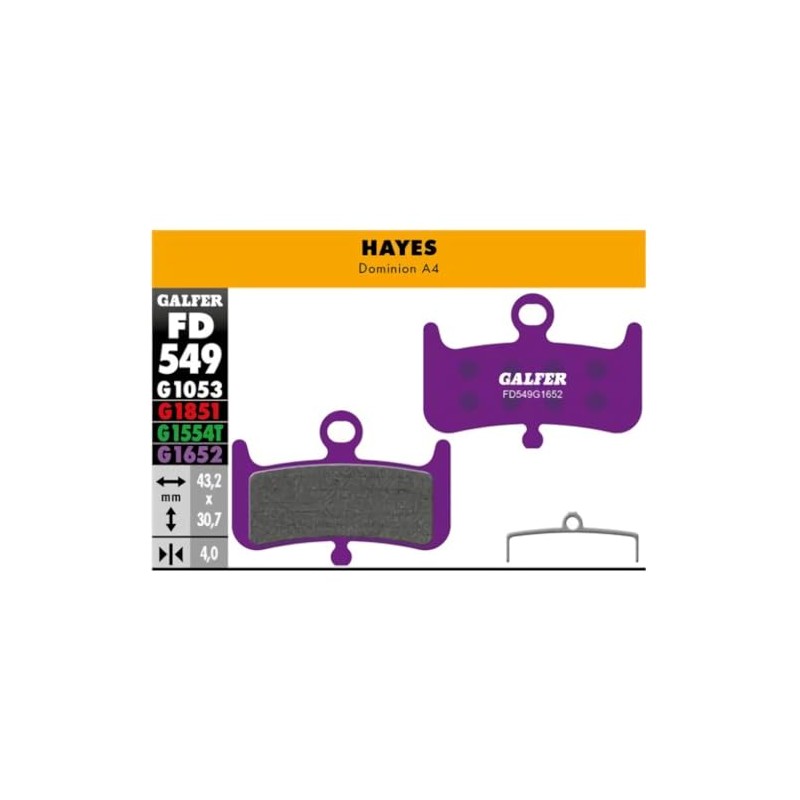 E-Bike Brake PAD Hayes Dominion A4