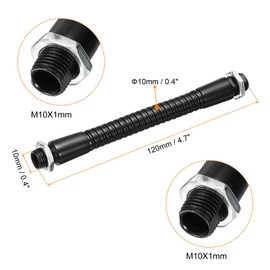 PATIKIL 4.7 Inch Microphone Gooseneck M10 Flexible Arm Extension Black