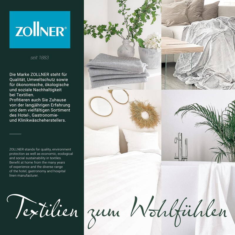 ZOLLNER Set of 4 Waffle Pique Tea Towels Organic Cotton