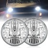 CHUSYYRAY 2x 7 Inch LED GLASS Headlight Round ORIGINAL CLASSIC