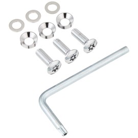 Seikosangyo EX-143 EXEA License Plate Bolts for Car Exterior, Silver