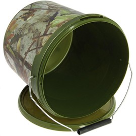 Signature Splash Camo PB Buckets – Durable Bait & PVA Bag Storage Buckets – Available in 5L, 10L & 17L (17L)