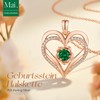 CDE Women's Rose Gold Heart Necklace Sterling Silver 925 Birthstone