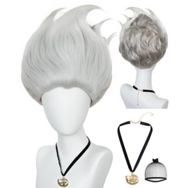 Pure Silver Wig for Men Silver Straight Cosplay Wigs for Party