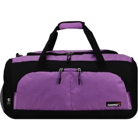 foolsGold Large Sports Holdall Duffel Bag - Black/Purple