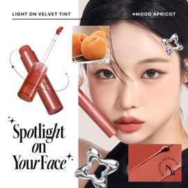 Nature Republic Light on Velvet Tint (04 MOOD APRICOT) | High Pigment, Weightless Lip Tint with Velvety Matte Finish, Smooth Texture, Non-Sticky Formula