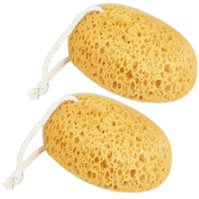 Flintronic Pack of 2 Bath Sponge, Large Natural Sponge for