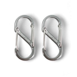 AVANT GARDE Carabiner, Lightweight, Strong, S-Shaped, Double Gate, Aluminum, Mat, Multi-functional, Hook, Hiking, Camping, Fashion, Accessories, Mounting, Silver