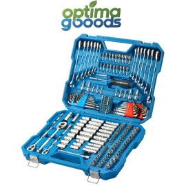 Channellock 225pc Mechanic's Tool Set SAE/Metric – 1/4, 3/8, 1/2" Drives.