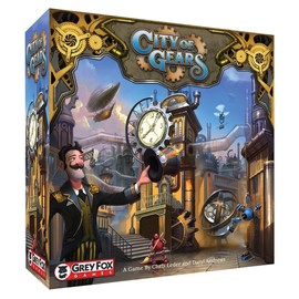 Grey Fox Games: City of Gears, Strategy Board Game, Over 20 Plus Tiles to Build Your city, 45 to 60 Minute Play Time, 2 to 6 Players, For Ages 10 and up