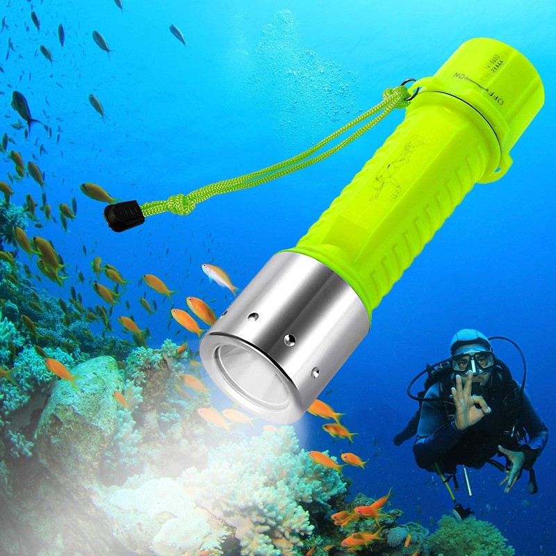 BlueFire 1200 Lumen Diving Flashlight XM-L2 Scuba Dive Flashlight Waterproof