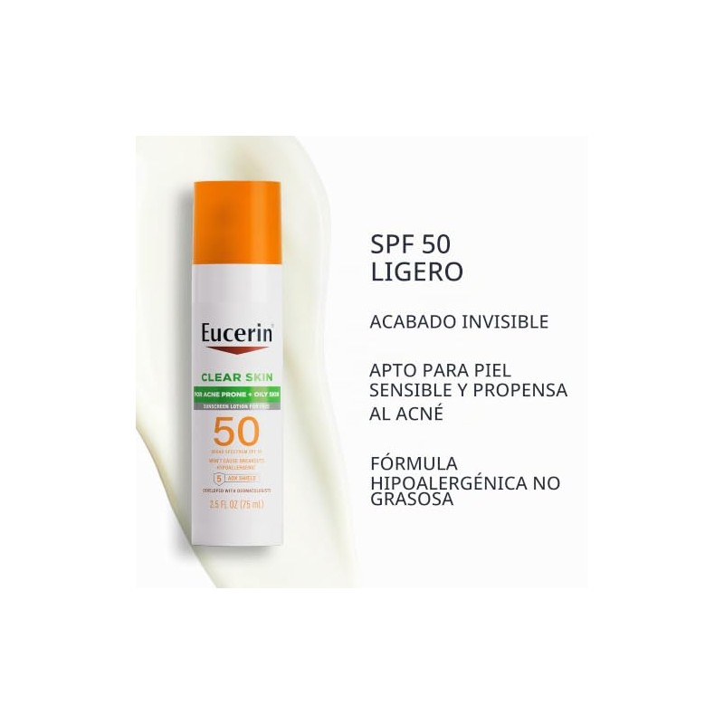 Eucerin - Loción de protección solar facial Sun Oil Control