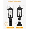 VIANIS Dusk to Dawn Outdoor Post Light Fixture with Pier
