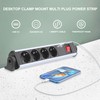 UCOMEN 4-Way Power Strip with Switch and 2 USB A,