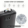 Bonsaii 8-Sheet Strip Cut Paper Shredder CD/Credit Card Shredder for
