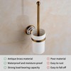 Toilet Brush with Holder for Bathroom Antique Bronze Wall Mounted