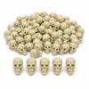 Derkiua 100pcs Mini Plastic Skull Heads for Halloween Decorations