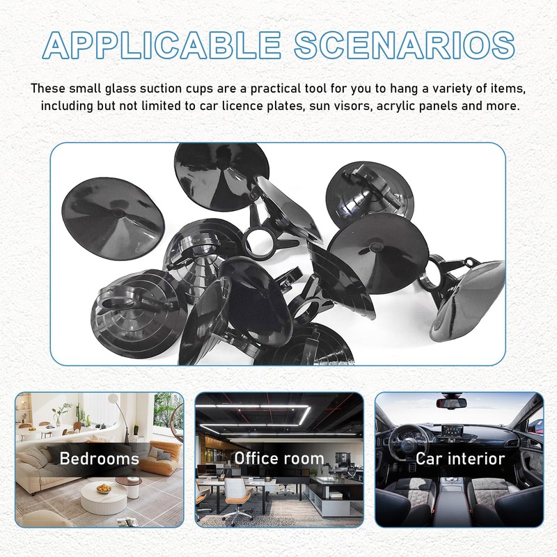 Ohleats 24PCS Car Glass Windshield Sunshade Suction Cups, Powerful Pull