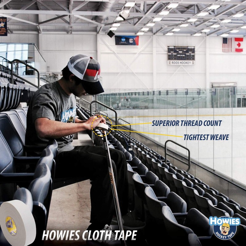 Howies Hockey Tape 5 Roll Pack of White Hockey Stick