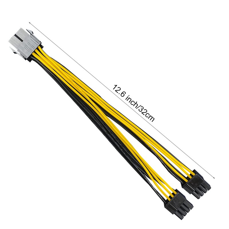 Amangny PCIe 8 Pin Female to Dual 8 Pin (6+2)