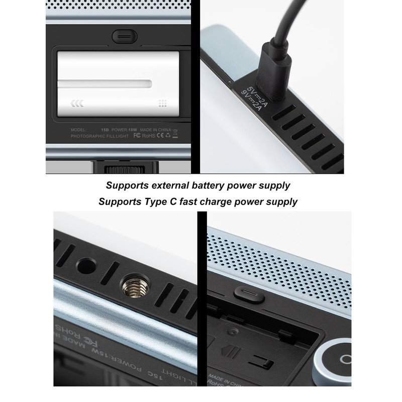 Fill Light LED 2200mah 18W 2800K‑6800K Portable Photography Lighting for