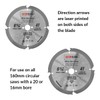 Saxton PCD Circular Saw Blade, 160mm x 4 Teeth x