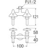 SANEI JF13AK-13 [Two-way Home Faucet with Feeder Washer, Cold Weather