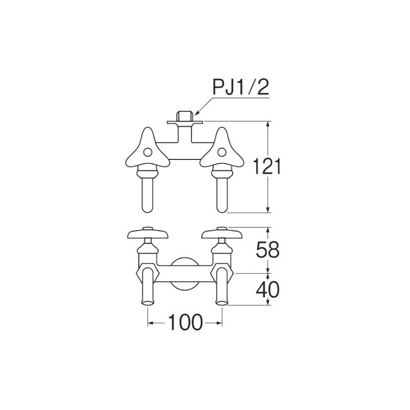 SANEI JF13AK-13 [Two-way Home Faucet with Feeder Washer, Cold Weather