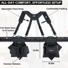 KUNN Tool Belt with Suspenders Professional Framer's Construction Rig with