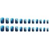 Rchovsam Medium Square Nails Press Ons Blue Press on Nails