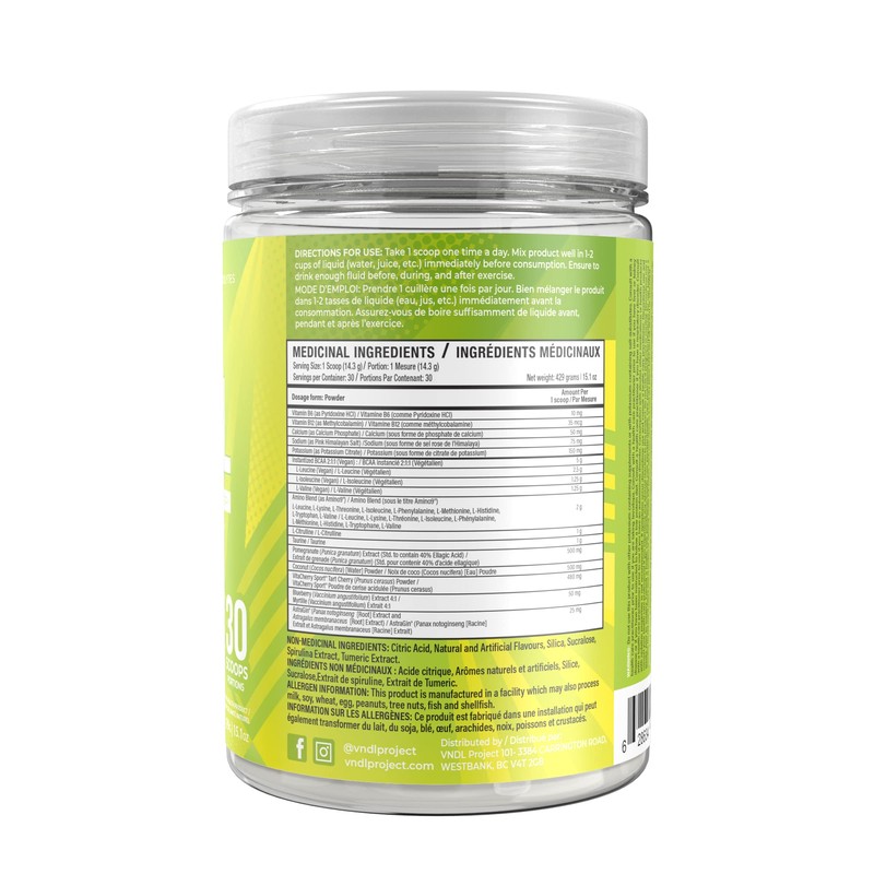 VNDL Project Vital | BCAA, EAA and Electrolyte Powder Supplement
