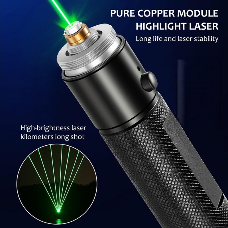 Long Range Green Light USB Charging Flashlight Green Shooting Flashlight