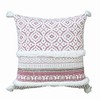 MOCOFO Cushion Cover Nordic Cute Sofa Back Cover 45 x 45 cm Eastern European Baroque Print Pattern Zabuton Cover Tassel Cotton Luxury Fabric Stylish Decorative Pillowcase for Sofa Car Interior