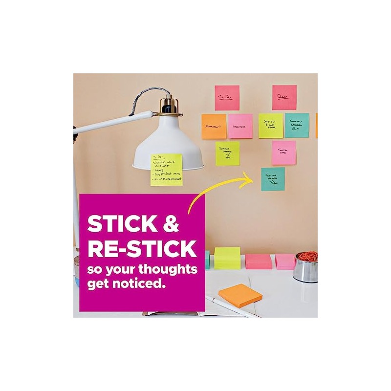 Post-it Super Sticky Notes Notas adhesivas, 12.7 x 20.3 cm,