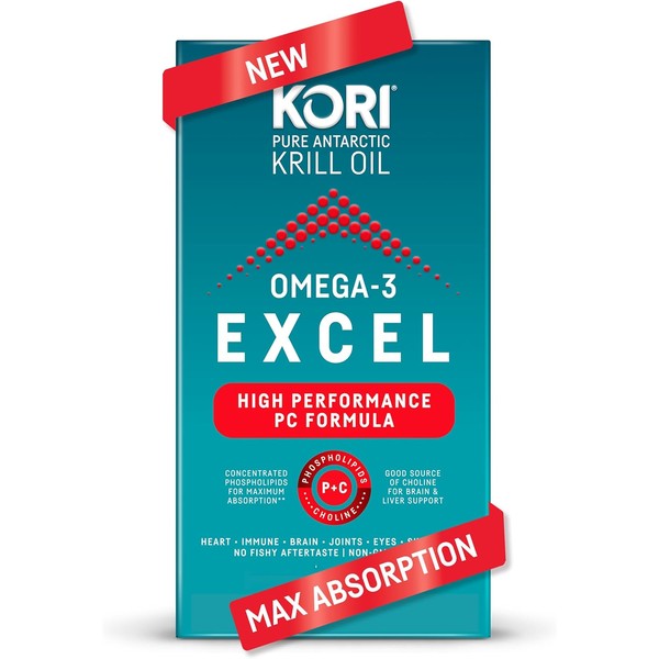 Kori Krill Omega 3 Excel Krill Oil 1000mg Supplements with
