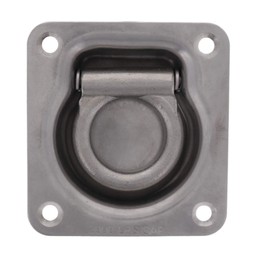 TCH Hardware 4 Pack Stainless Steel Heavy Duty Recessed Tie Down Anchors - 4" x 3.75" x 0.70" - D-Rings 2000lbs Load