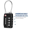 2 Pack TSA Approved Travel Luggage Locks, 4-Digit Metal Cable