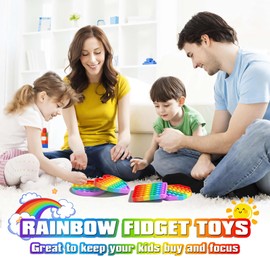 Kakukokas 4 Pack Fidget Toys,Pop Fidgets Pack Party Favors for Kids & Adults,Push Sensory Toys Bulk Toddler Toys,Stress Relief Gifts for Easter,Birthday,Party Supplies,Classroom Prizes