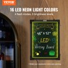 VEVOR LED Message Writing Board, 16"x12" Illuminated Erasable Lighted Chalkboard,
