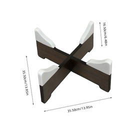 FRCOLOR Handpan Drum Stand Wooden Holder for Tongue Drum Durable Non Slip Design Lightweight and Portable Rack for Home Classroom Use Suitable for Beginners and Professionals Random Color