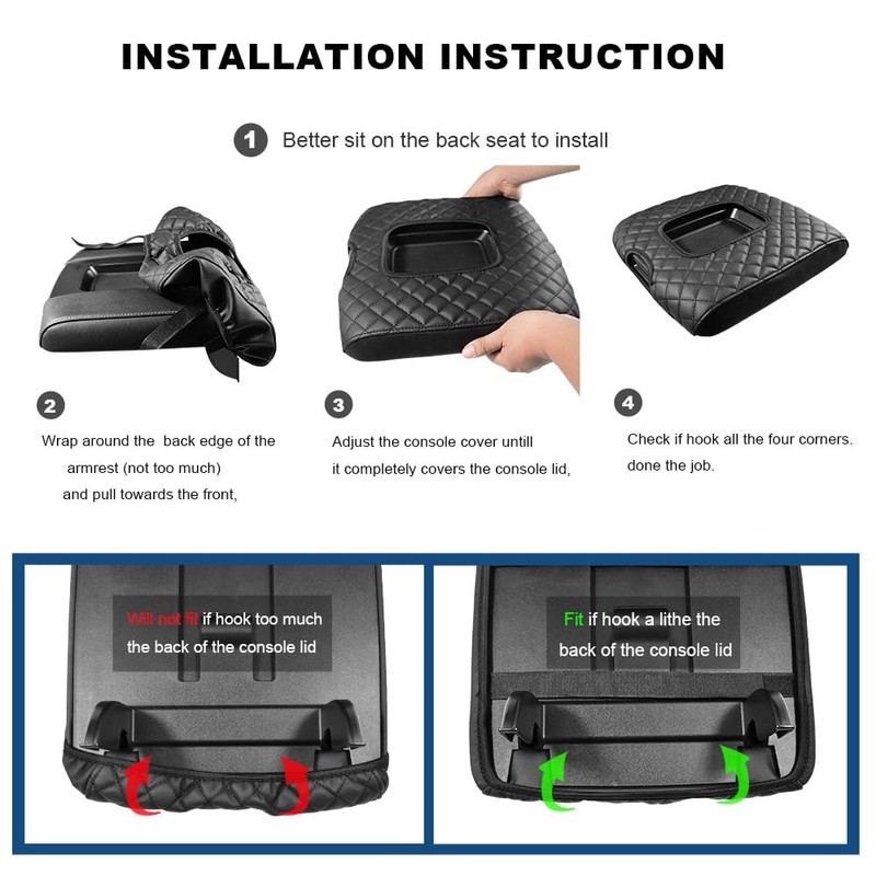 DEYTOP Center Console Cover for 2002-2012 Ram 1500 2500 3500