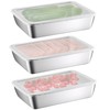 3 Pieces Stainless Steel Crisper Box, Refrigerator Crisper Food Storage