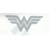 Unbranded Highly Reflective Silver Wonder Woman logo fire helmet window