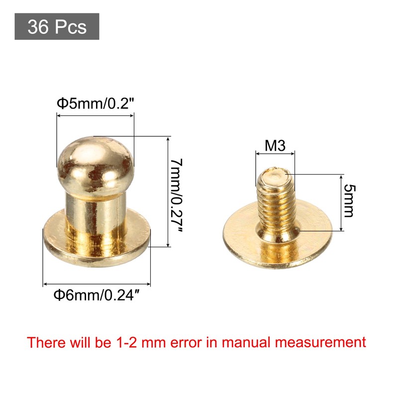sourcing map 36 Pcs Mini Round Knobs, 5mm Small Drawer