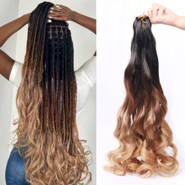 Amir Hair 8 packs French Curls Braiding Hair 20 Inch Loose Wave Braiding Hair Pre Stretched Synthetic Hair Extensions (C14) …