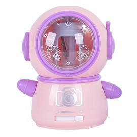 Spaceman Pencil Sharpeners Cartoon Cute Safe Flexible Electric Pencil Sharpener for Classroom Home Pink