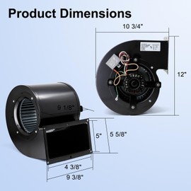 Criditpid Furnace Blower Fan Replacement for Dayton 1TDT8, 5C508, HVAC Blower Fan for Century JE2J047NS, 9459.